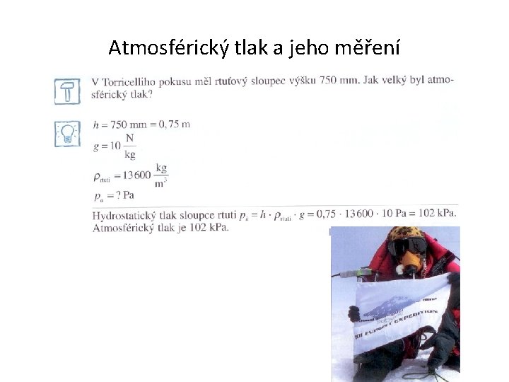 Atmosférický tlak a jeho měření 