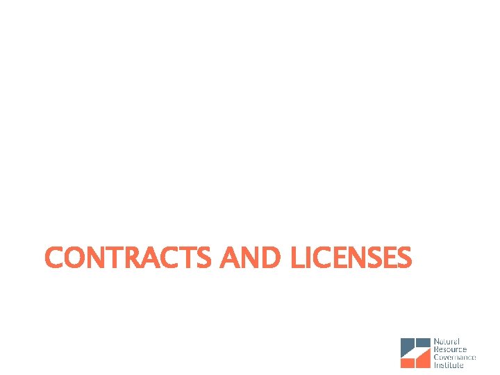 CONTRACTS AND LICENSES 