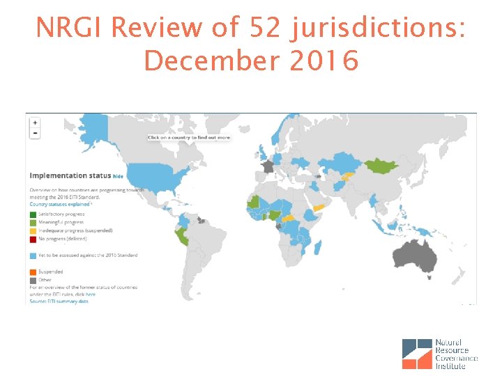 NRGI Review of 52 jurisdictions: December 2016 