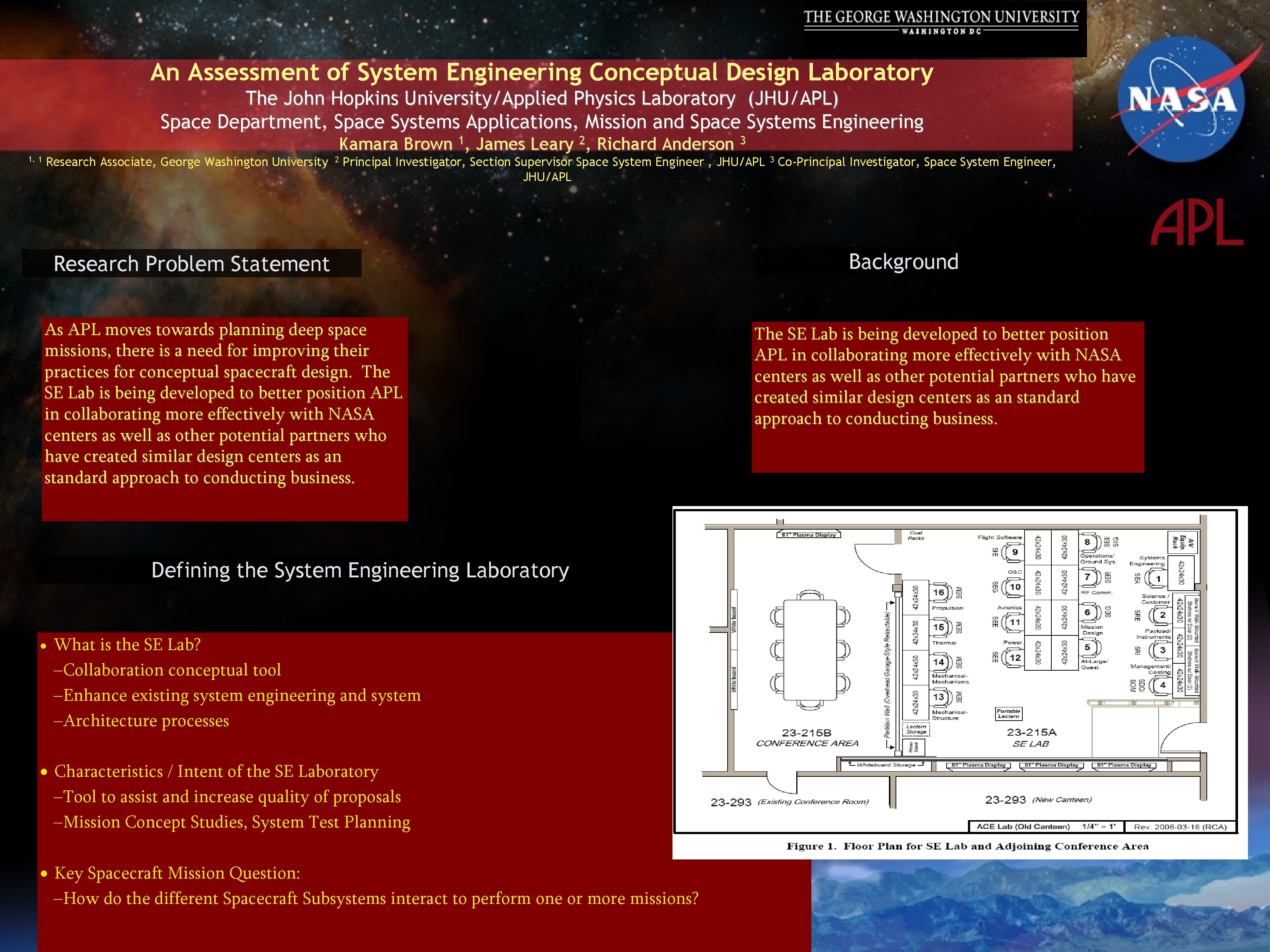 An Assessment of System Engineering Conceptual Design Laboratory The John Hopkins University/Applied Physics Laboratory