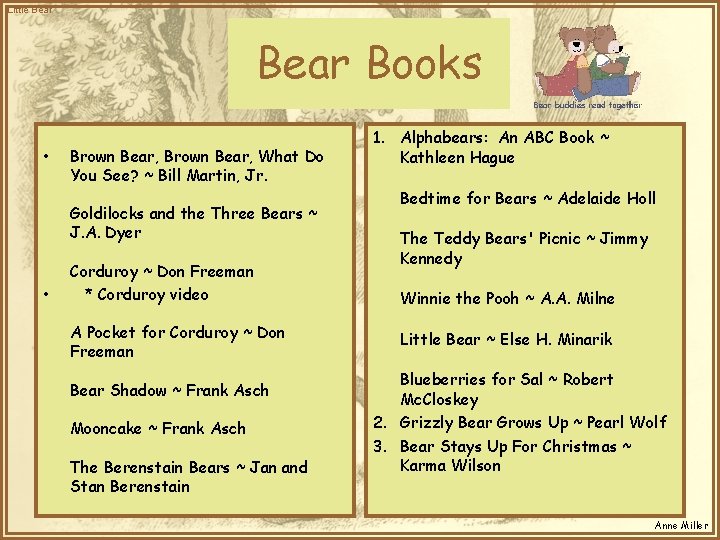 Little Bear Books • Brown Bear, What Do You See? ~ Bill Martin, Jr.