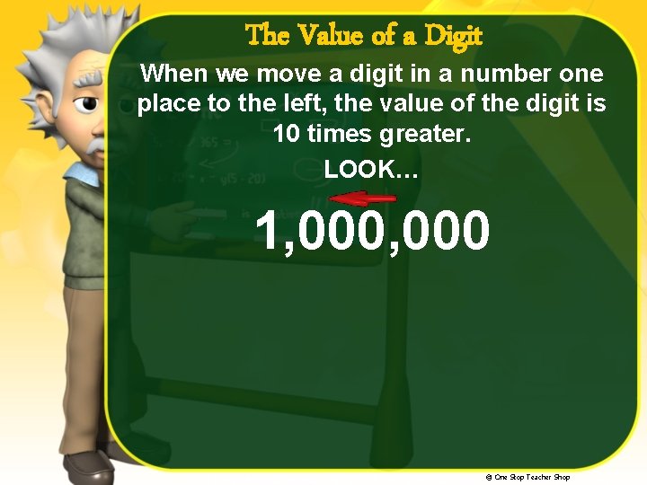 The Value of a Digit When we move a digit in a number one