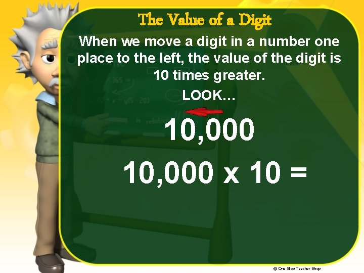 The Value of a Digit When we move a digit in a number one