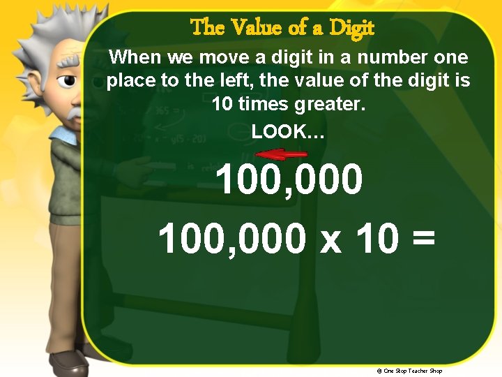 The Value of a Digit When we move a digit in a number one