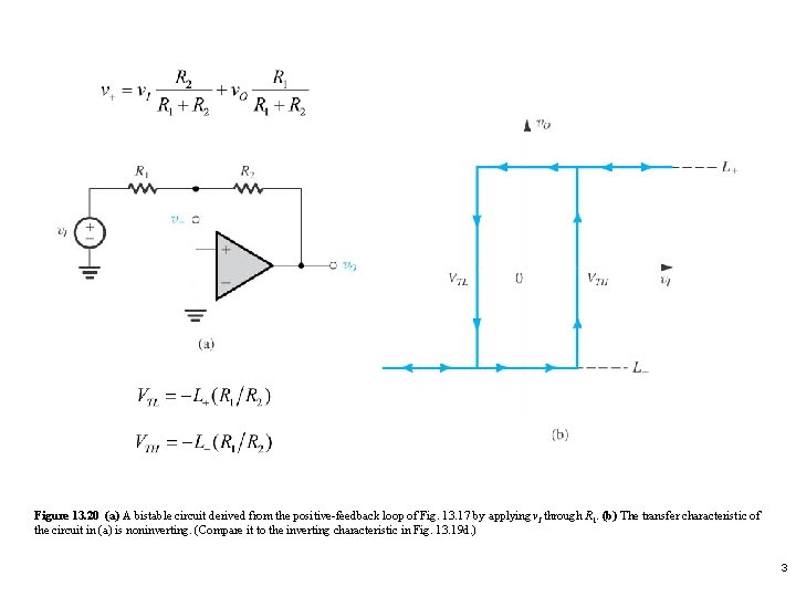 Figure 13. 20 (a) A bistable circuit derived from the positive-feedback loop of Fig.