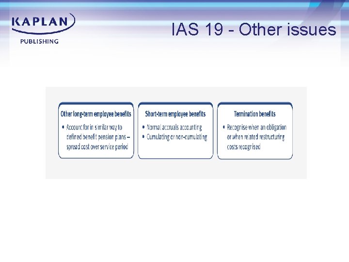 IAS 19 - Other issues 