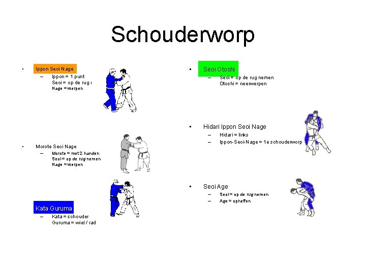 Schouderworp • Ippon Seoi Nage – Ippon = 1 punt Seoi = op de