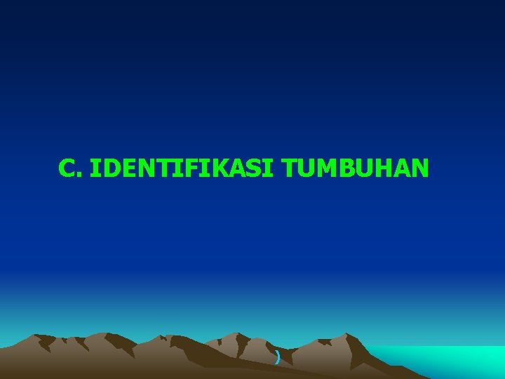C. IDENTIFIKASI TUMBUHAN ) 