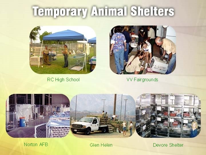 RC High School Norton AFB VV Fairgrounds Glen Helen Devore Shelter 
