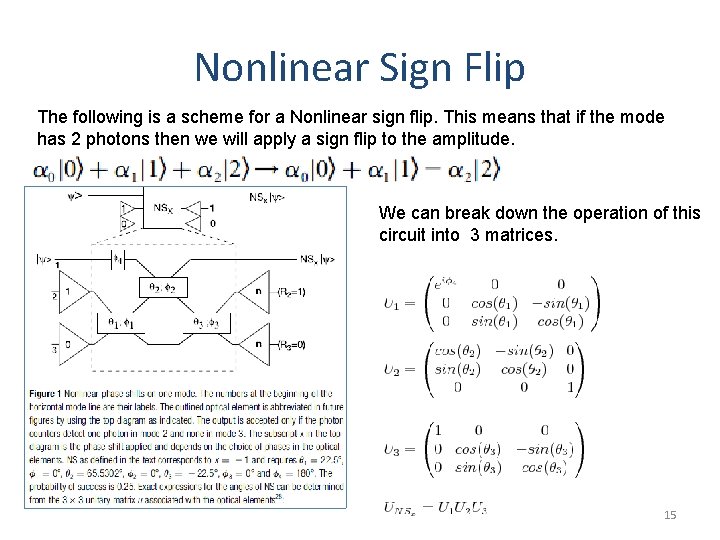 Nonlinear Sign Flip The following is a scheme for a Nonlinear sign flip. This