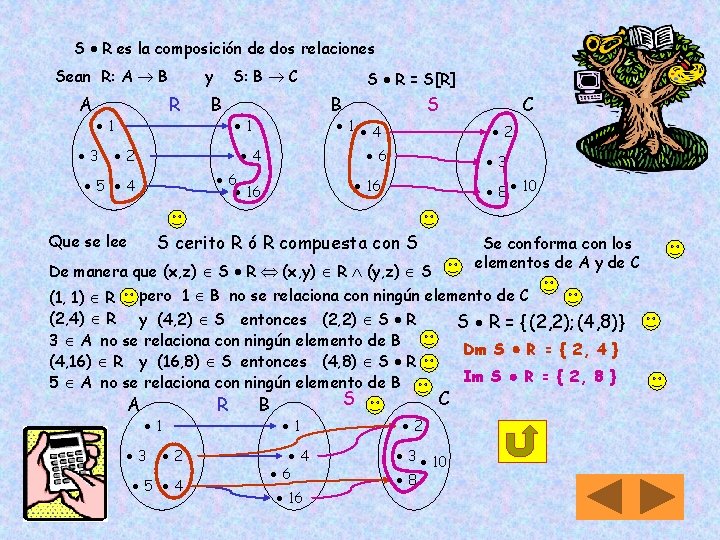 S R es la composición de dos relaciones Sean R: A B A R