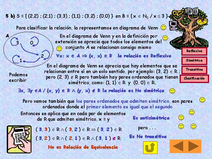 5 b) S = { (2, 2) ; (2, 1) ; (3, 3) ;