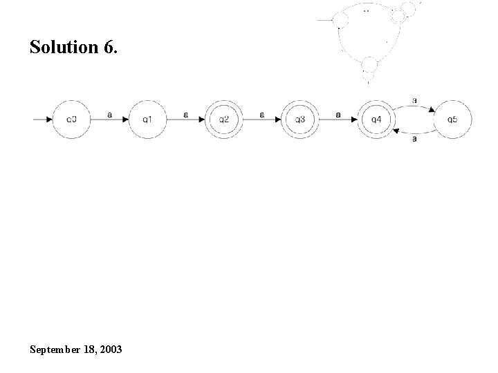 Solution 6. September 18, 2003 