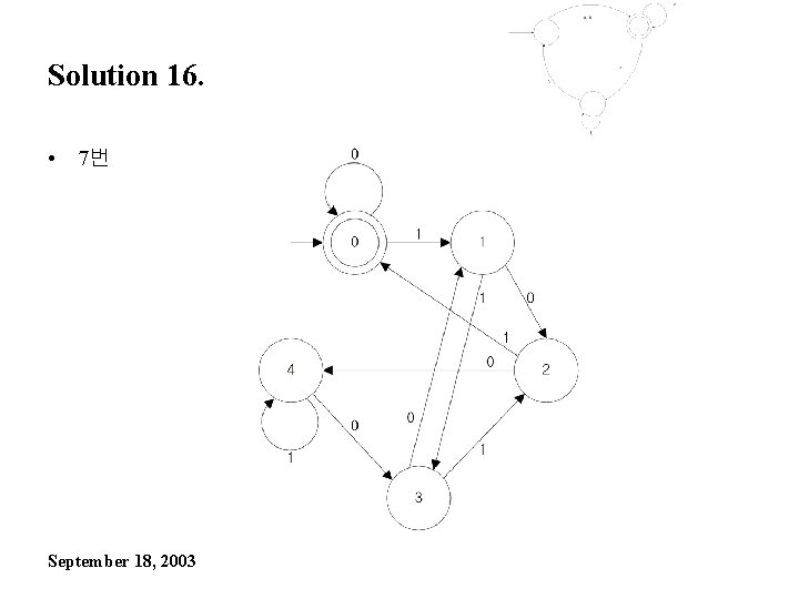 Solution 16. • 7번 September 18, 2003 