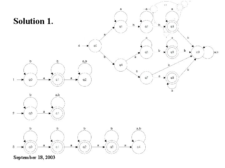 Solution 1. September 18, 2003 