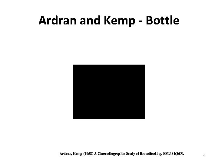 Ardran and Kemp - Bottle Ardran, Kemp (1958) A Cineradiographic Study of Breastfeeding. BMJ,