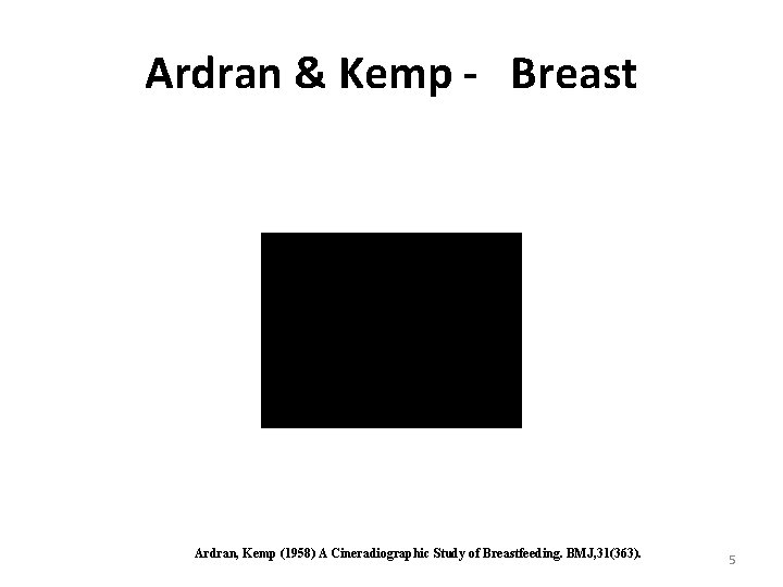Ardran & Kemp - Breast Ardran, Kemp (1958) A Cineradiographic Study of Breastfeeding. BMJ,