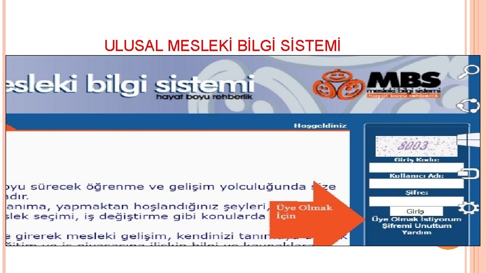 ULUSAL MESLEKİ BİLGİ SİSTEMİ ULUSAL MESLEKİ BİLGİ SİSTEMİ