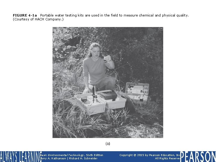 FIGURE 4 -1 a Portable water testing kits are used in the field to