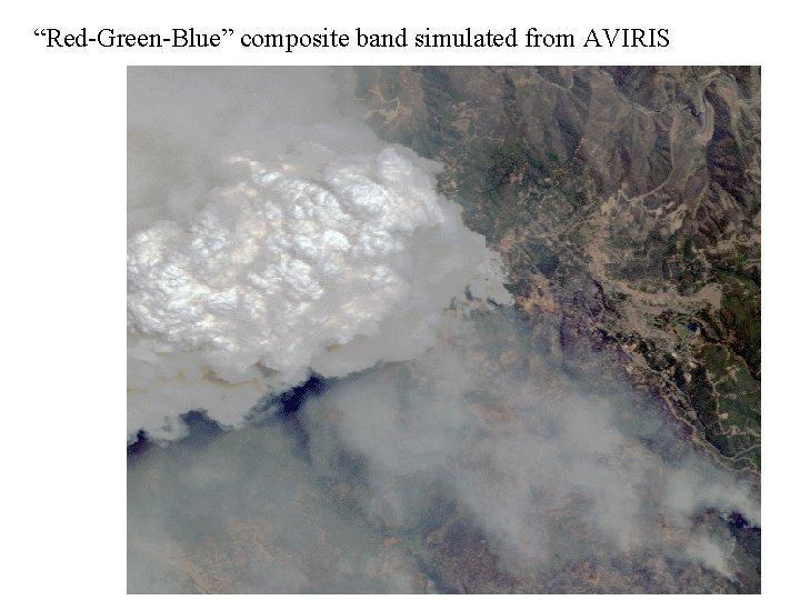 “Red-Green-Blue” composite band simulated from AVIRIS 