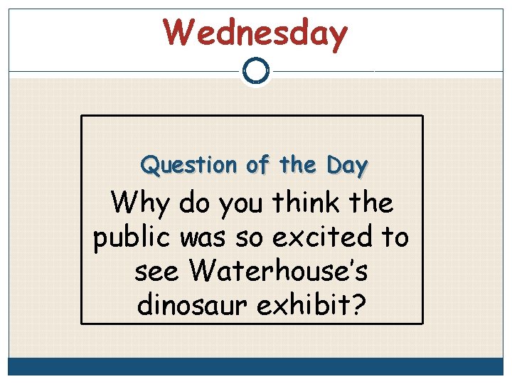 Wednesday Question of the Day Why do you think the public was so excited