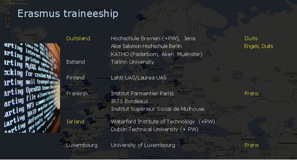 CRFMS ERASME Erasmus traineeship Duitsland Hochschule Bremen (+PW), Jena Duits Alice Salomon Hochschule Berlin