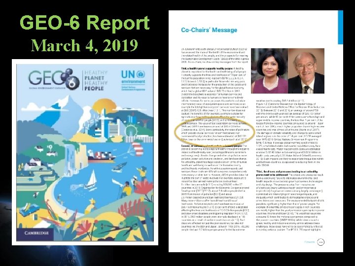 GEO-6 Report March 4, 2019 