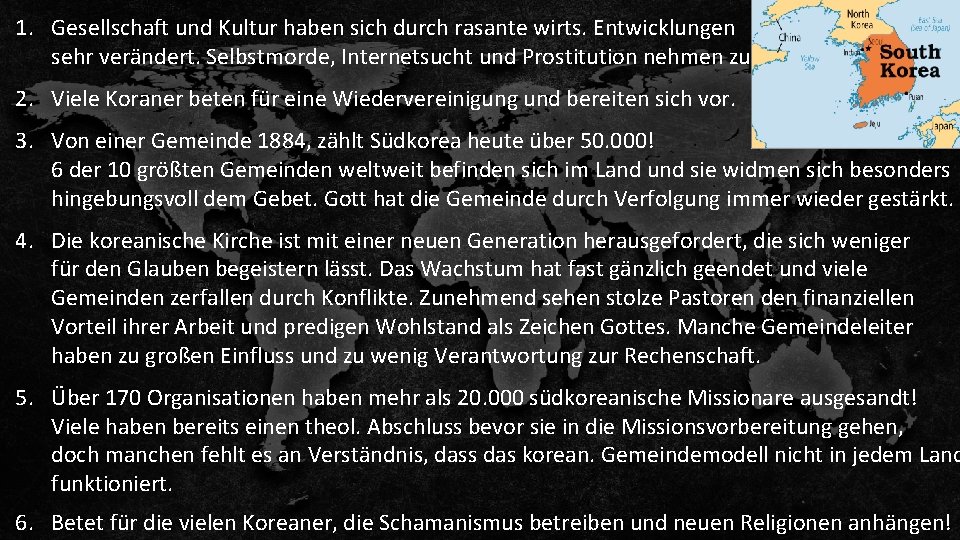 1. Gesellschaft und Kultur haben sich durch rasante wirts. Entwicklungen sehr verändert. Selbstmorde, Internetsucht