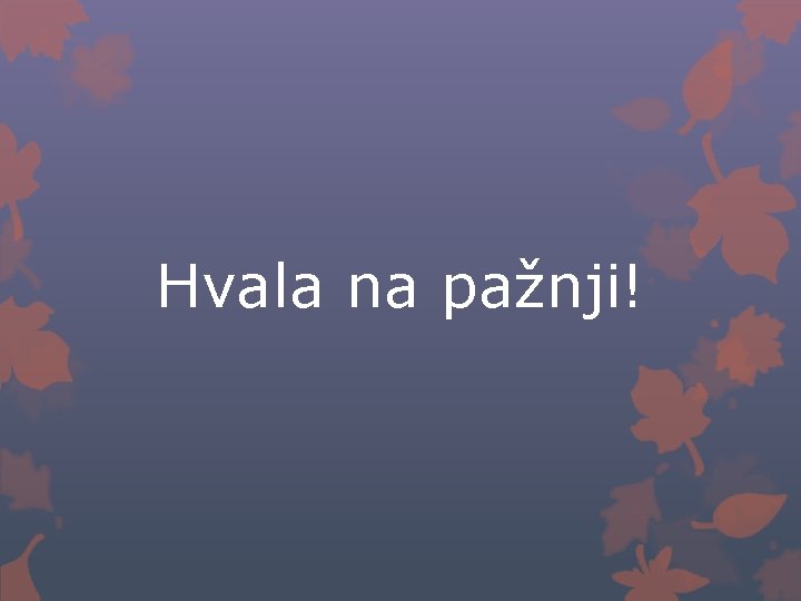 Hvala na pažnji! 