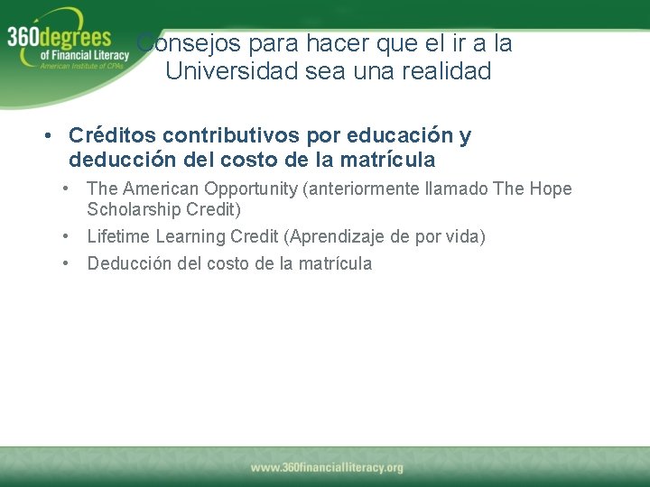 Consejos para hacer que el ir a la Universidad sea una realidad • Créditos