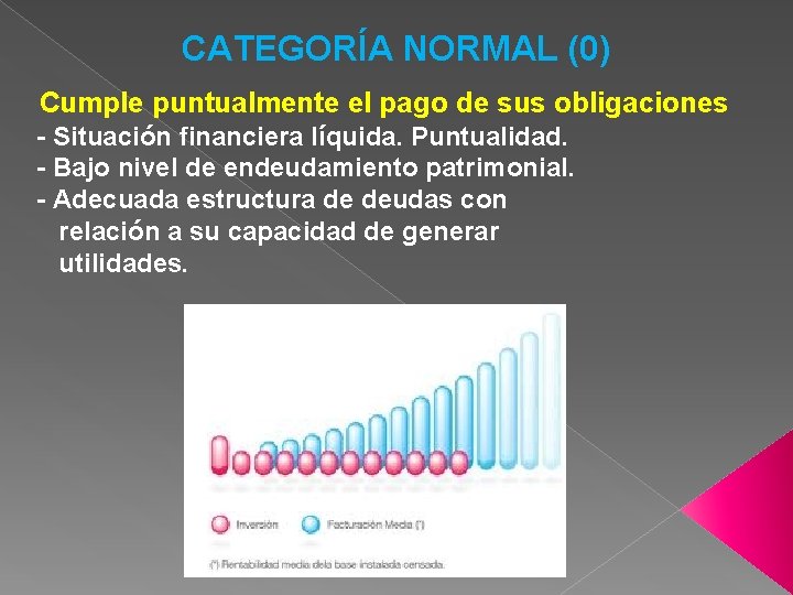 CATEGORÍA NORMAL (0) Cumple puntualmente el pago de sus obligaciones - Situación financiera líquida.