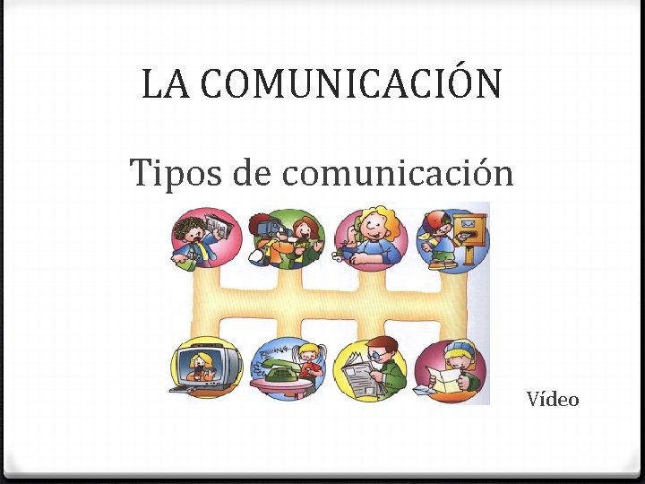  LA COMUNICACIÓN Tipos de comunicación Vídeo 