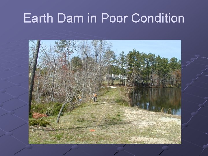 Earth Dam in Poor Condition 