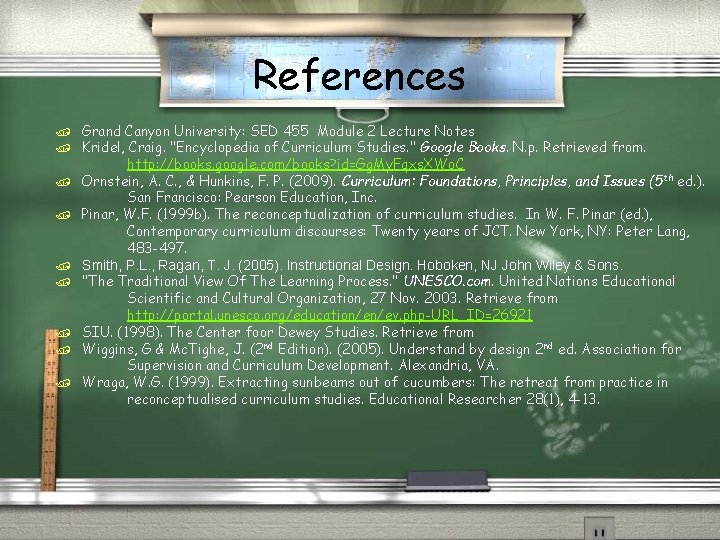 References / / / / / Grand Canyon University: SED 455 Module 2 Lecture