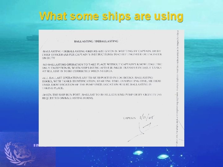 What some ships are using 