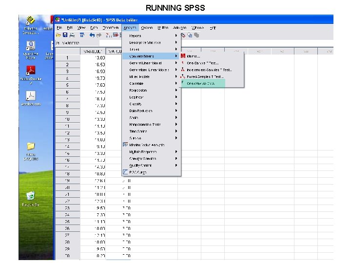 RUNNING SPSS 