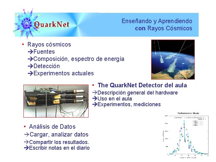 Enseñando y Aprendiendo con Rayos Cósmicos • Rayos cósmicos Fuentes Composición, espectro de energía