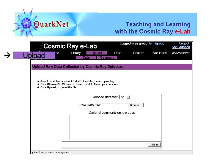 Teaching and Learning with the Cosmic Ray e-Lab 