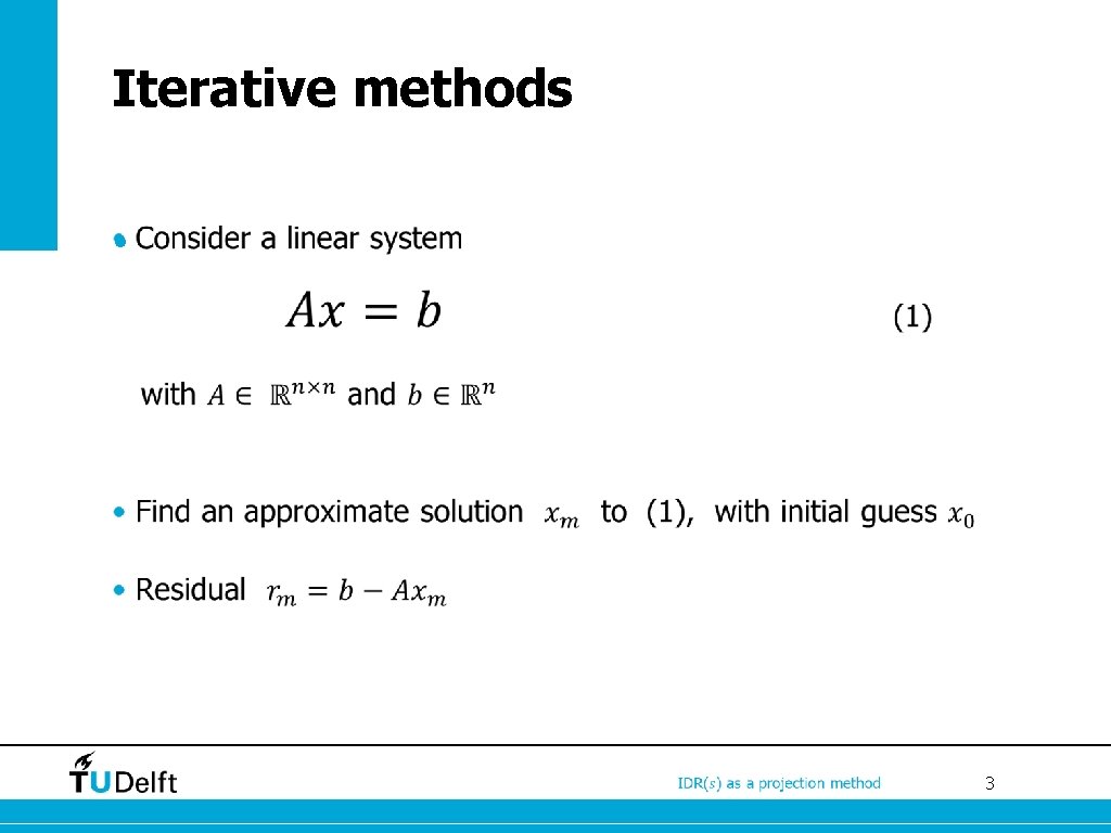 Iterative methods • 3 