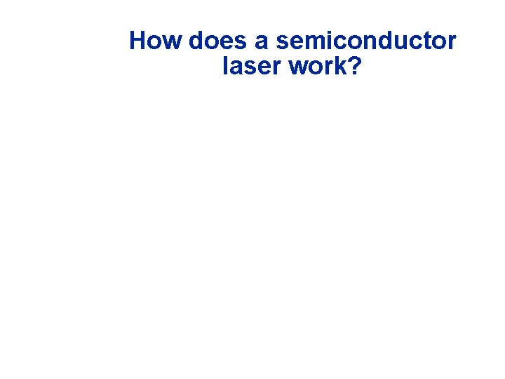 How does a semiconductor laser work? 