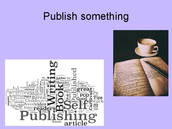Publish something 