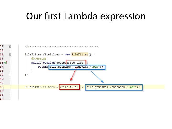 Our first Lambda expression 