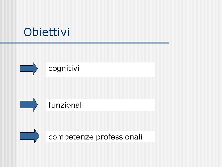 Obiettivi cognitivi funzionali competenze professionali 