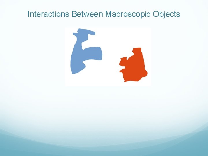 Interactions Between Macroscopic Objects 