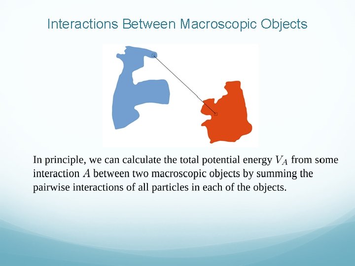 Interactions Between Macroscopic Objects 