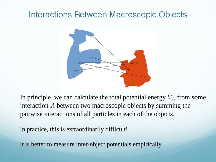 Interactions Between Macroscopic Objects 