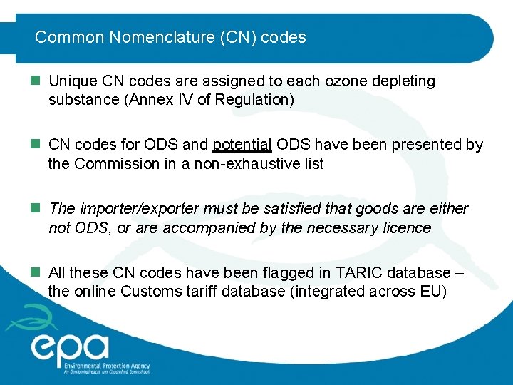 Ozone Depleting Substances Import and Export Controls Caitrona