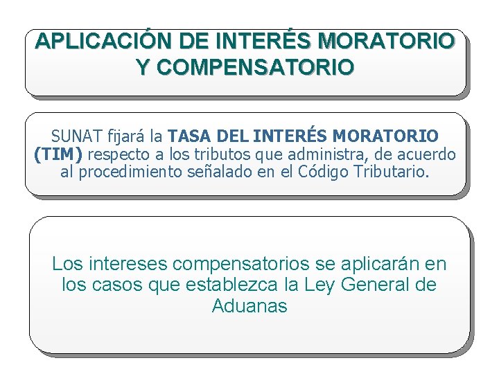 APLICACIÓN DE INTERÉS MORATORIO Y COMPENSATORIO SUNAT fijará la TASA DEL INTERÉS MORATORIO (TIM)