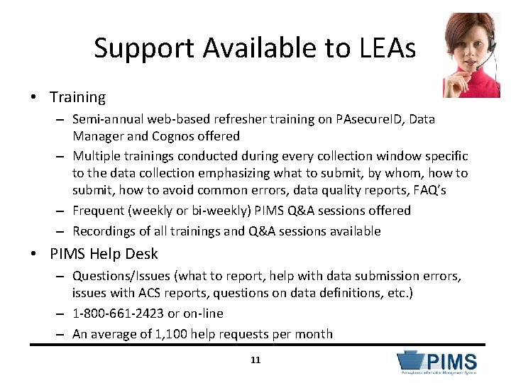 Support Available to LEAs • Training – Semi-annual web-based refresher training on PAsecure. ID,