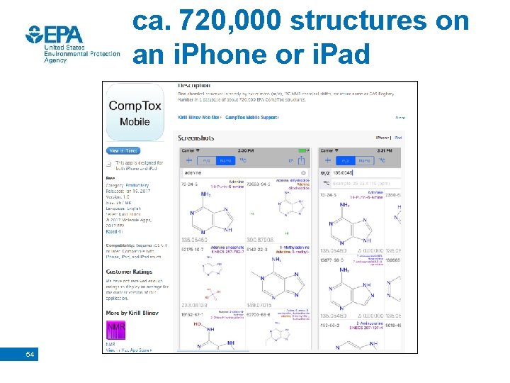ca. 720, 000 structures on an i. Phone or i. Pad 54 